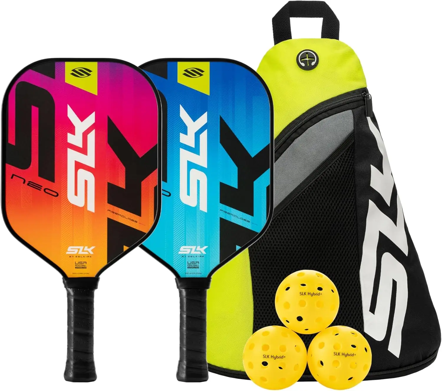 

Набор из 2 премиальных ракеток для пиклбола | Создано в США | Выберите варианты: графит, стекловолокно или комплекты.