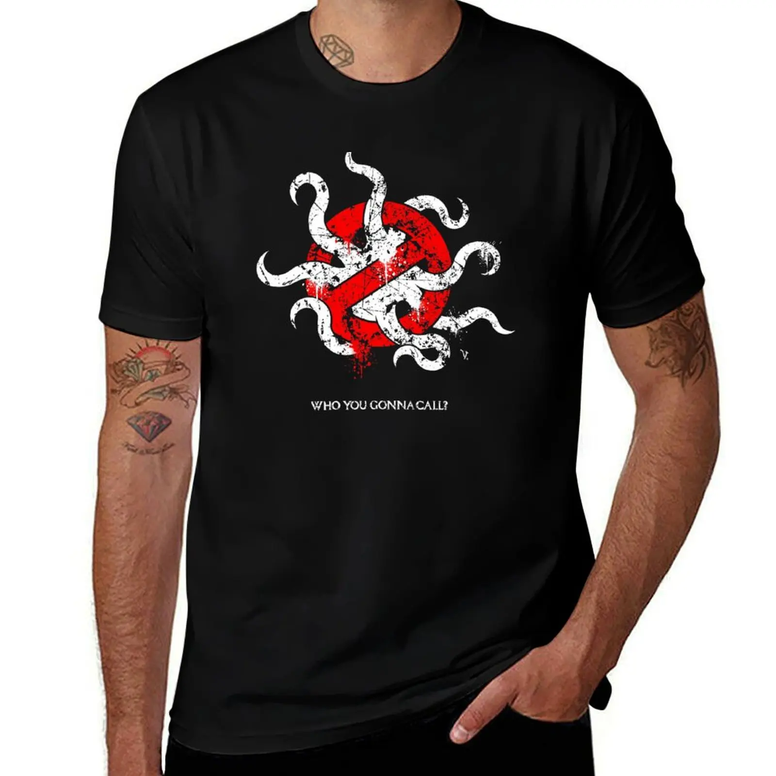 ¿A quién vas a llamar? Cthulhu-Camiseta de anime vintage para hombre, ropa de calle, ropa para niño