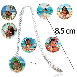 Mental Bookmark Disney Moana Cartoon Vaiana Princess Dress COSPLAY Book Mark For Reading Writing Memo Journal Kids Girl Gifts ﻿