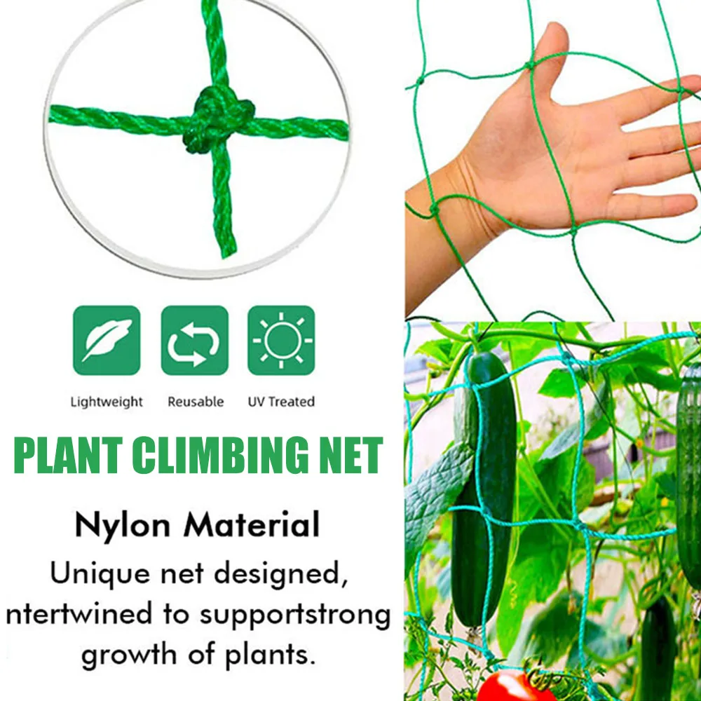 Garden Plants Climbing Net Strong Nylon Net Loofah Morning Glory Flower Vine Netting Support Net Grow Holder Trellis Netting