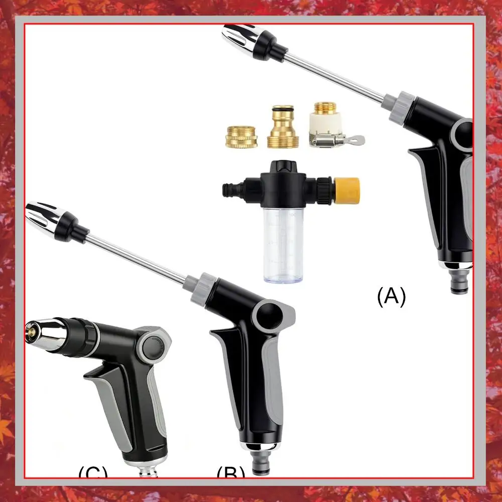 

High Pressure Water Gun 360° Rotating Leakproof Hose Sprayer Fits 3/4in Expandable Hose for Car Cleaning and Pet Cleaning
