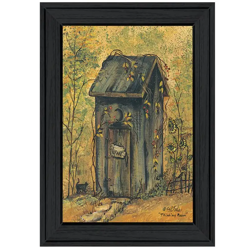 

Thinking Room Framed Print - Ready to Hang Art in Black Frame