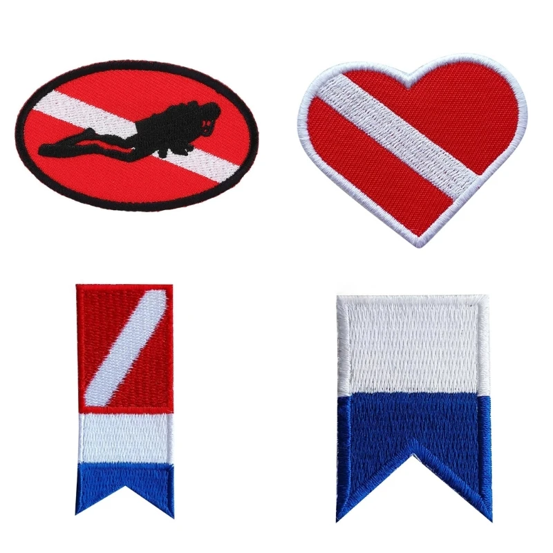 Diver Down Embroidered Patches Practical Patches for Backpacks Hat