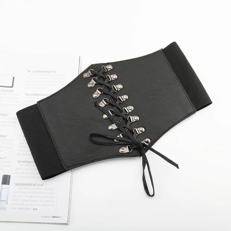 

Korean Fashion Retro Elastic Shirt Waist Seal with Wide Women's Skirt Decorative Shirt Versatile Corset Belt Women Waist Belt