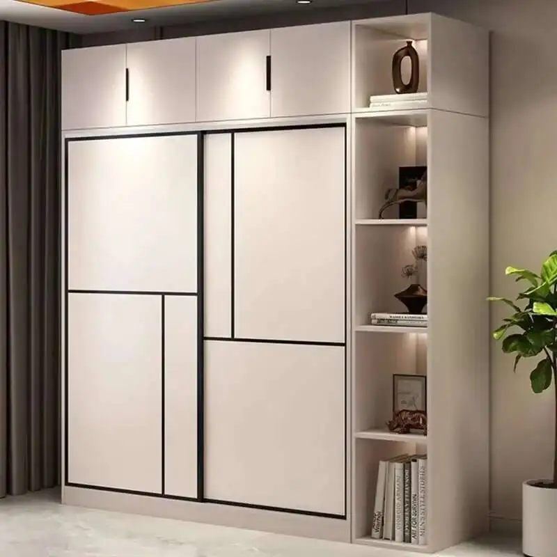 

Organizer Closet Clothes Partitions Cupboard Bedroom Storage Wardrobe Shelf Open Wooden Display Guarda Roupa Salon Furniture