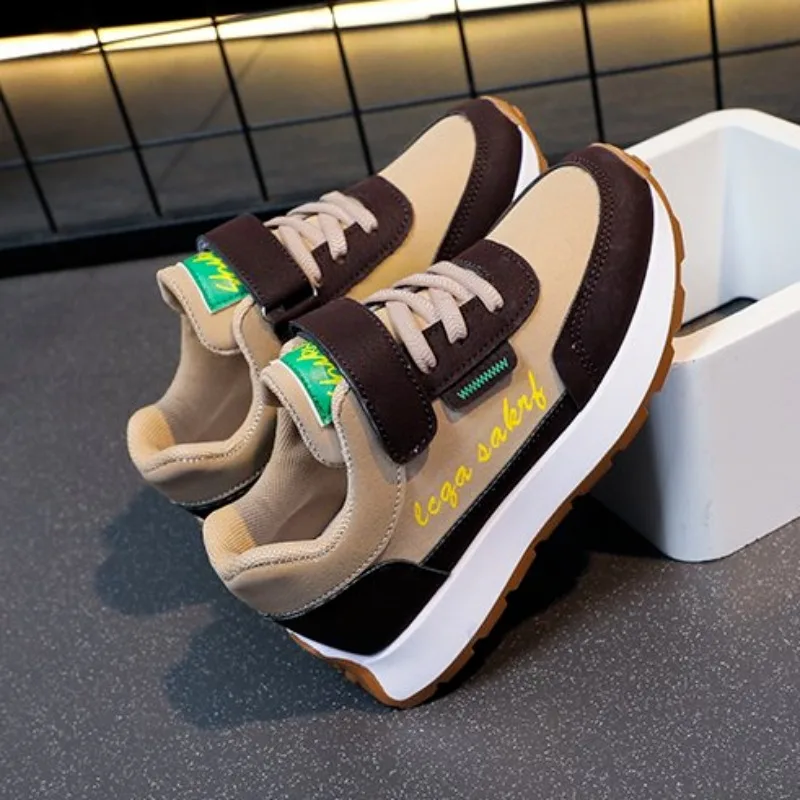 

Boys Running Shoes Kids Sneakers 2026 Spring Autumn New Arrival Lightweight Comfortable Leather Casual School Shoes for Boys