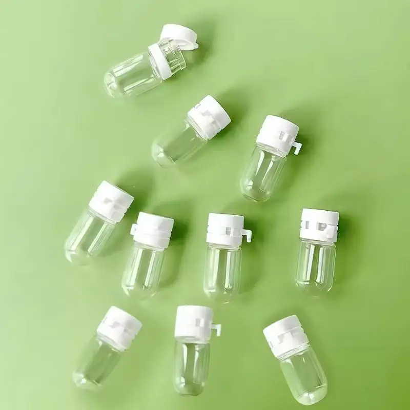 10 Mini-Reiseflaschen, auslaufsicher, tragbar, transparente Glasflaschen, geeignet für Make-up-Entferner, Serum, Einweg-Leerflasche – Detail 8