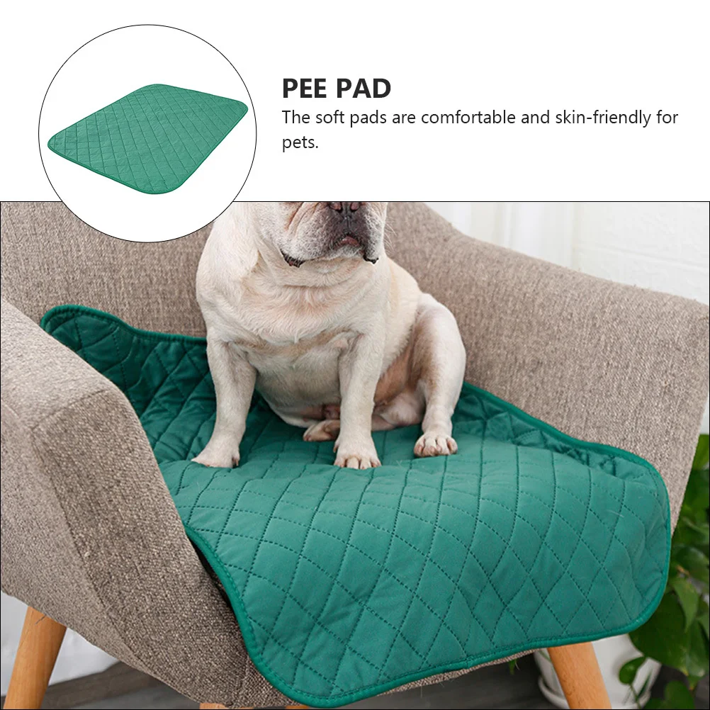 

1Pcs Bamboo Charcoal Fiber Pet Pee Pad Washable Pet Training Mat High Polymer Absorbent Waterproof Cushion Green Odor Control
