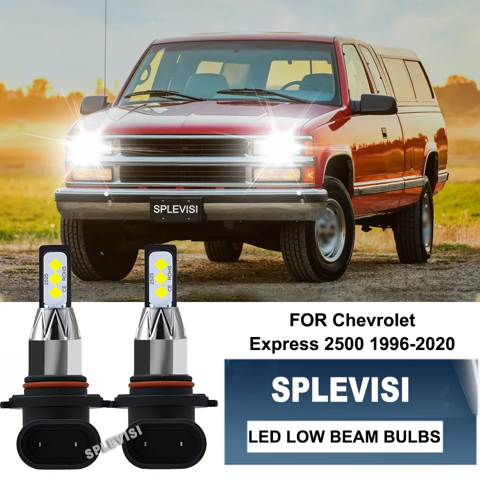 2x9006 HB4 LED Headlight Low Beam Bulbs White For Chevrolet Express 2500 1996-2020  Express 3500 2005-2019 Trailblazer 2002-2005