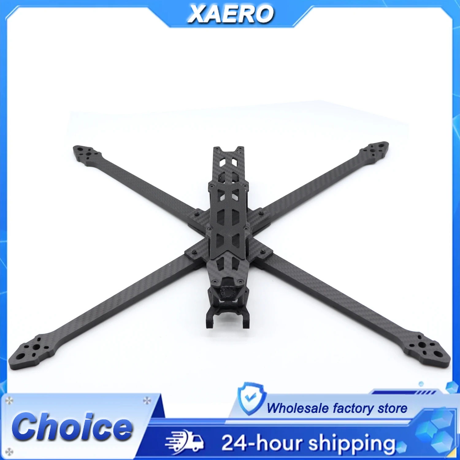 

PAURC MX-11 Carbon Fiber FPV Frame Kit - for 1170 Props, Includes 3D Printed Mounts & Antenna Holder, Long Range Optimized