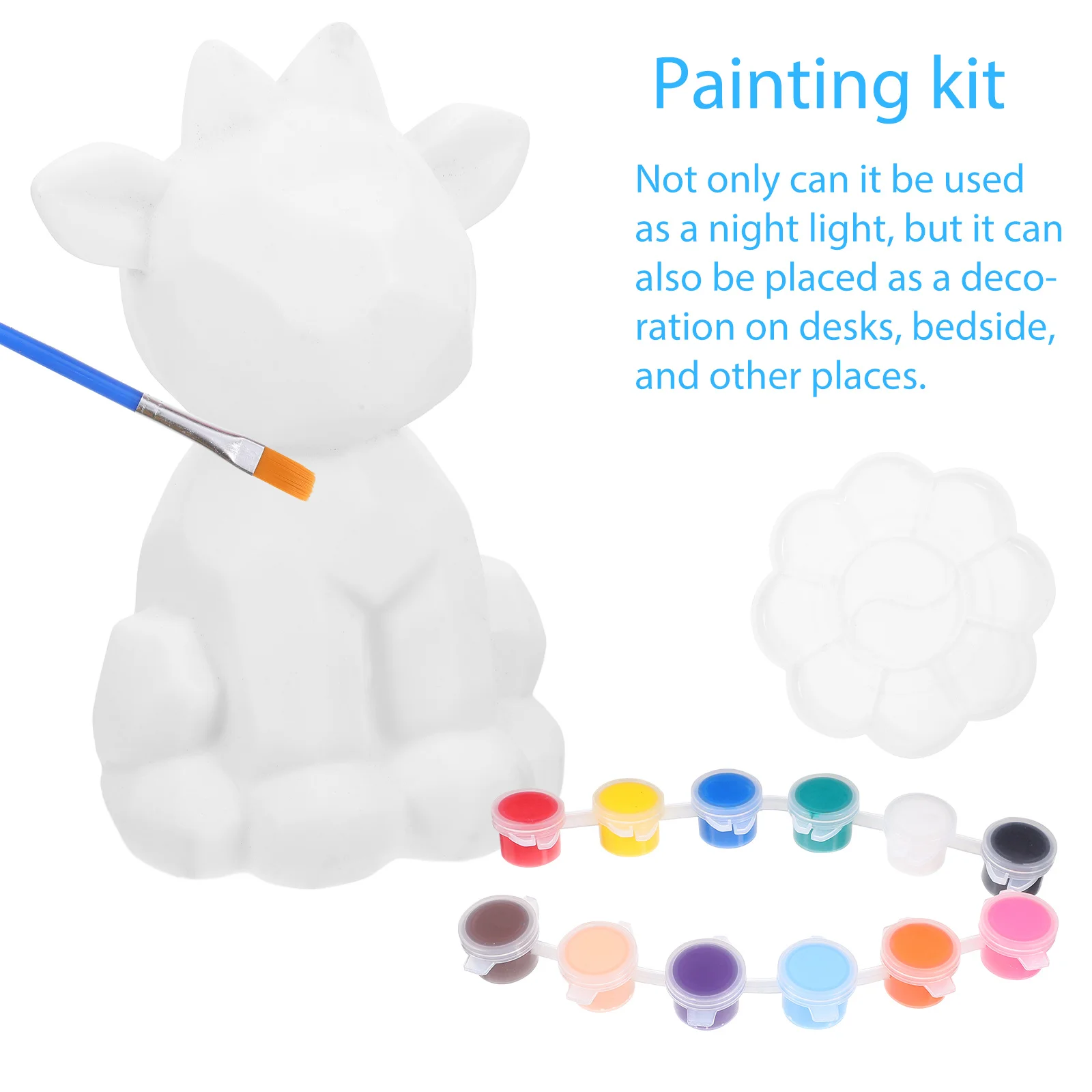 1 set fai da te doodle cervo luce notturna kit lampada geometrica incompiuta per l'arredamento della camera da letto pittura creativa progetto artigianale adulti