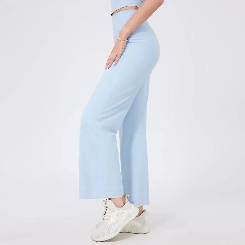 

Casual Loose Fitting Pocketed Yoga High Waist Sports Straight Legged Soft Jogging Baggy Pants Women