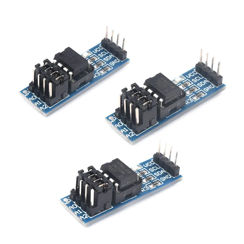 

2~100Pcs EEPROM Memory Module AT24C02/04/16/32/64/128/256 Optional I2C Interface On-Board 8P Chip Holder