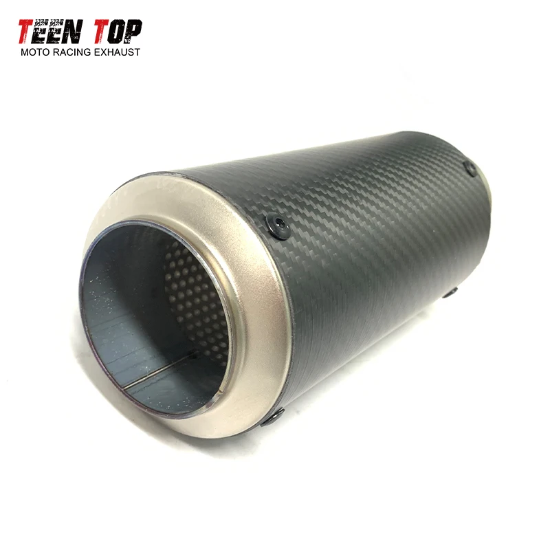 51mm Slip-on Exhaust For KTM RC390 Duke250 Duke390 Exhaust Muffler Duke 250 390 Motorcycle Exhaust Mid Pipe Connect Carbon Fiber