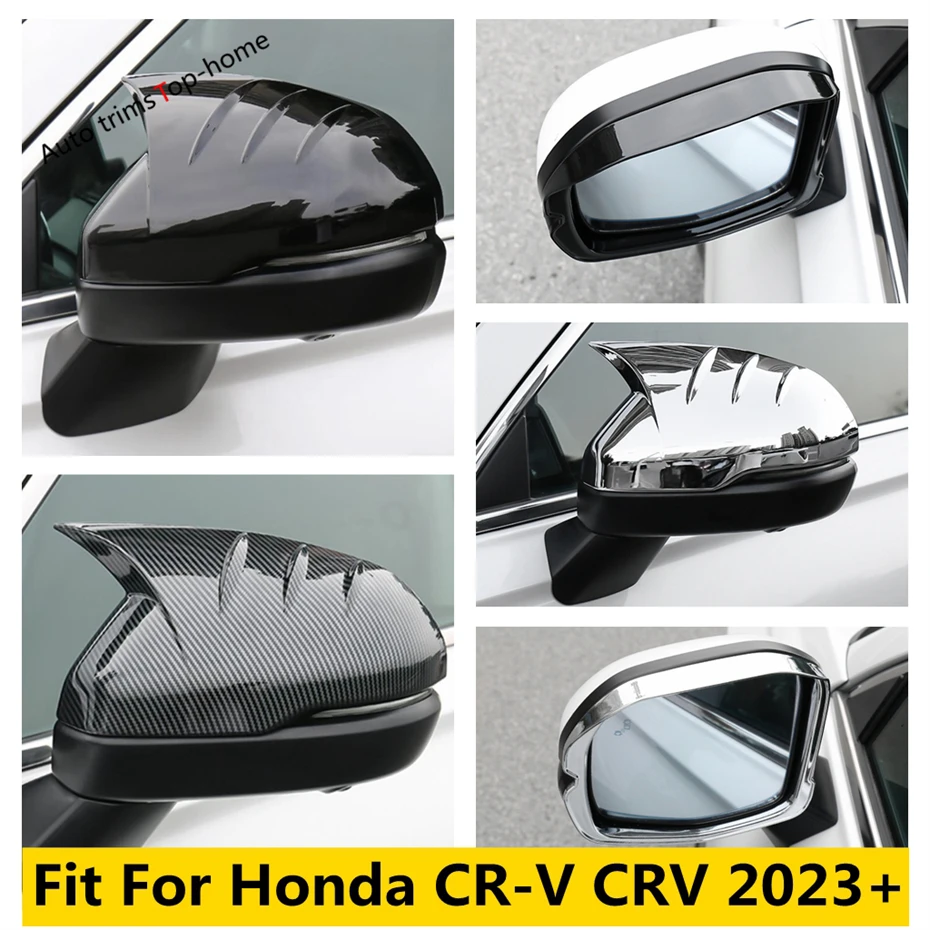 

ABS Rear View Mirror Rain Eyebrow Decoration Frame Cover Trim Fit For Honda CR-V CRV 2023 2024 Car Accessories