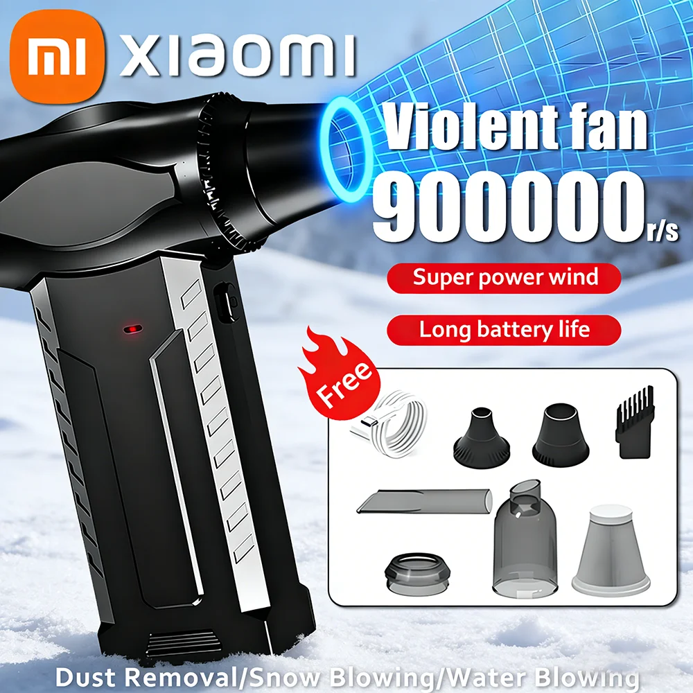 Xiaomi 900000RPM Turbo Jet Blower Electric High Power Outdoor Air Blower Portable Dust Cleaner Rechargeable Brushless Jet Blower
