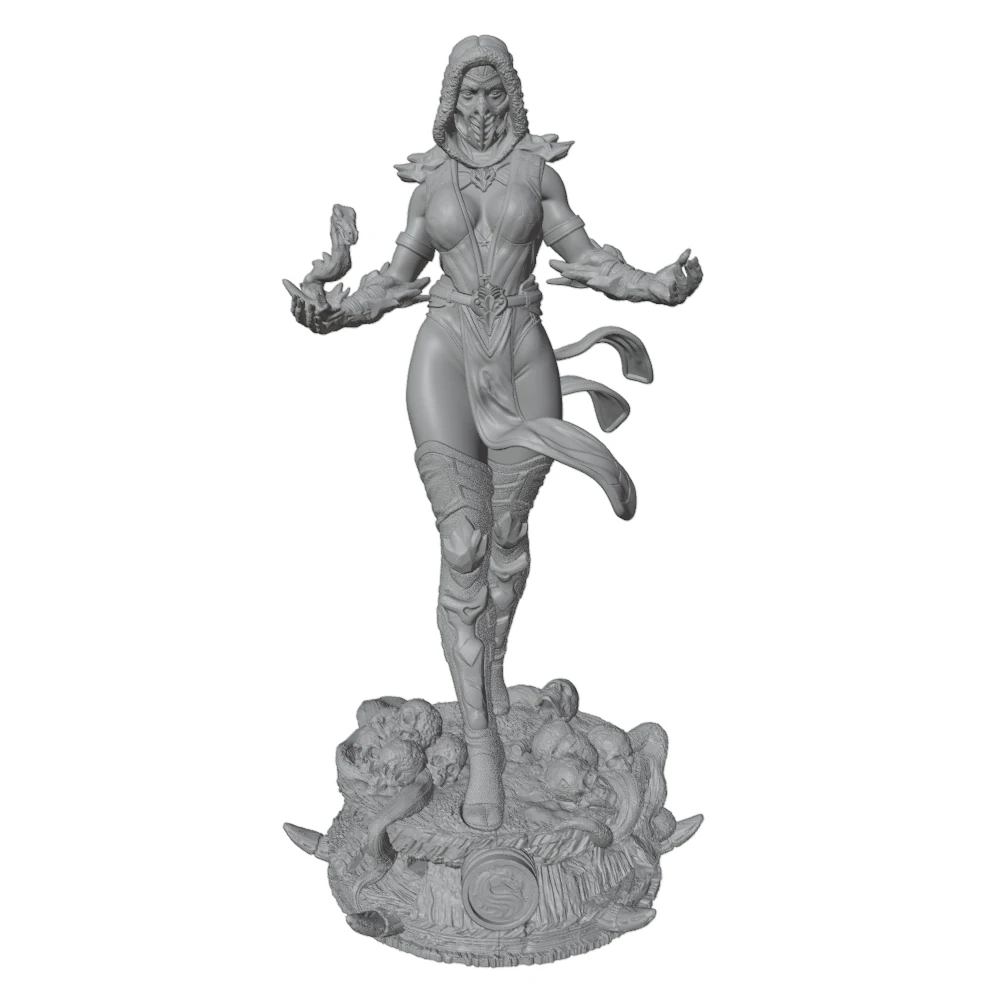 1/24=75mm-1/10=175mm Anime Character Statue GK Miniature 3D Printed Gray Model Figurine DIY Doll Model Unassembled And Unpainted