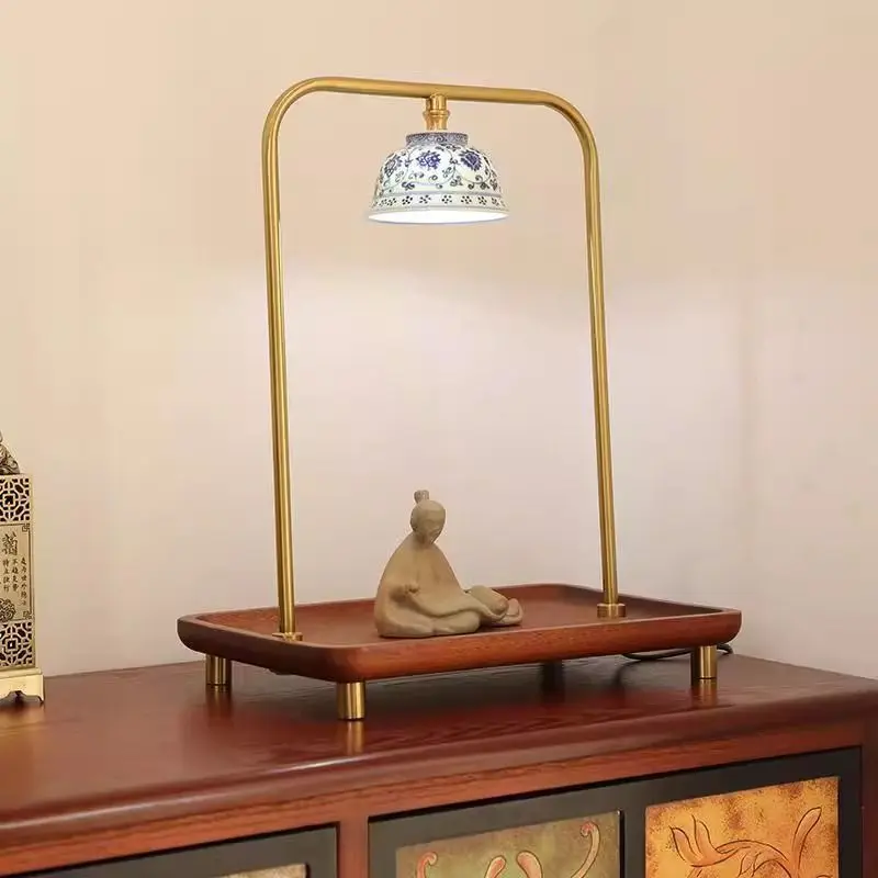 

Retro desk lamp bedroom bedside lamp antique style ceramic high-end feel light luxury atmosphere small night light