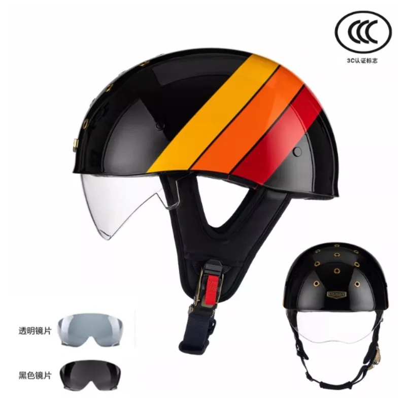 

High strength ABS American classic retro Half Helmet 1/2 Helmet,For Harley Davidson Cruising Motorcycle Protective Helmet RW-016