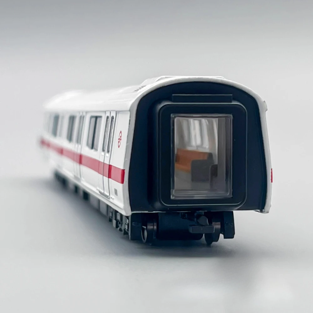 รถไฟของเล่นขนาด 1/120 รุ่น MRT02 รถไฟใต้ดินสิงคโปร์ โมเดลโลหะผสม ของตกแต่งตั้งโต๊ะ ของสะสม ของขวัญ รถไฟจำลอง ของเล่นเด็กผู้ชาย