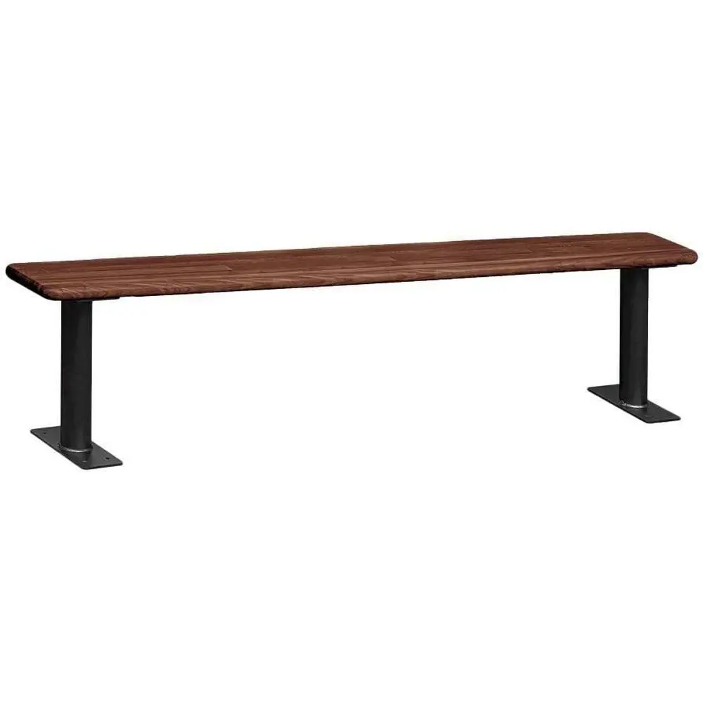 Wood Locker Benches, 48-Inch, Dark Finish