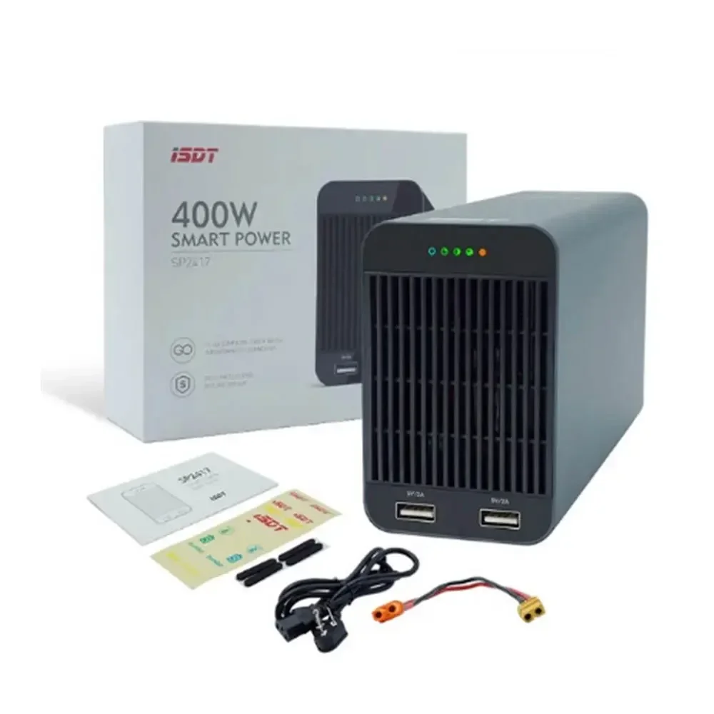 ISDT SP2417 BattGo 400W 17A Smart Power Supply - LED Indicator, Dual USB Output for Versatile Charging