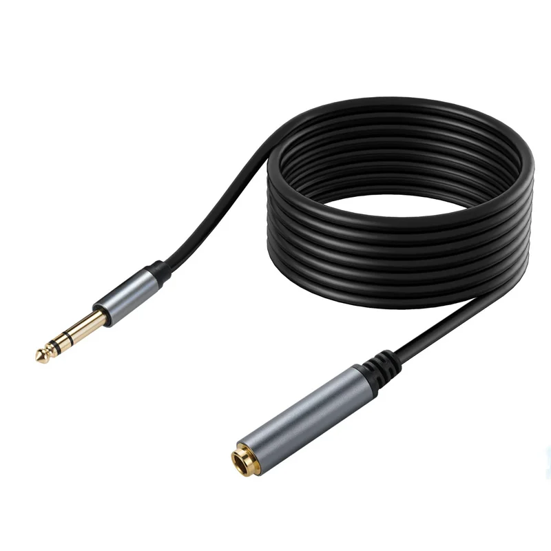 0.3m 5m 1/4 Inch TRS Instrument Cable Straight 6.35mm Male to Female Jack Stereo Audio Interconnect Cord 6.35 mm Balanced Line