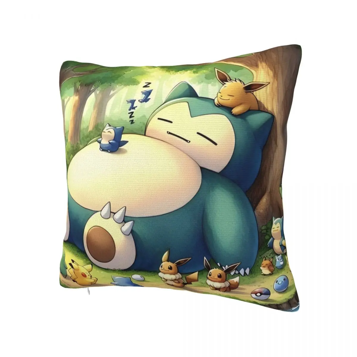 Snorlax Pokemon Pillow Case Cute Funny Pillow Cover Soft Custom DIY Cushion Cover Pillowcases For Chair Sofa Home Decoration