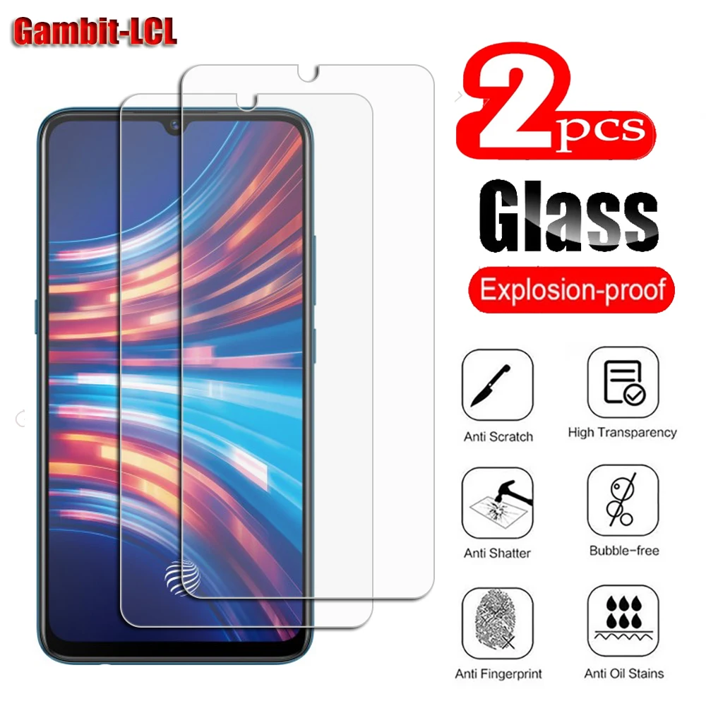 2Pcs Original Protection Tempered Glass For Vivo V17 Neo 6.38