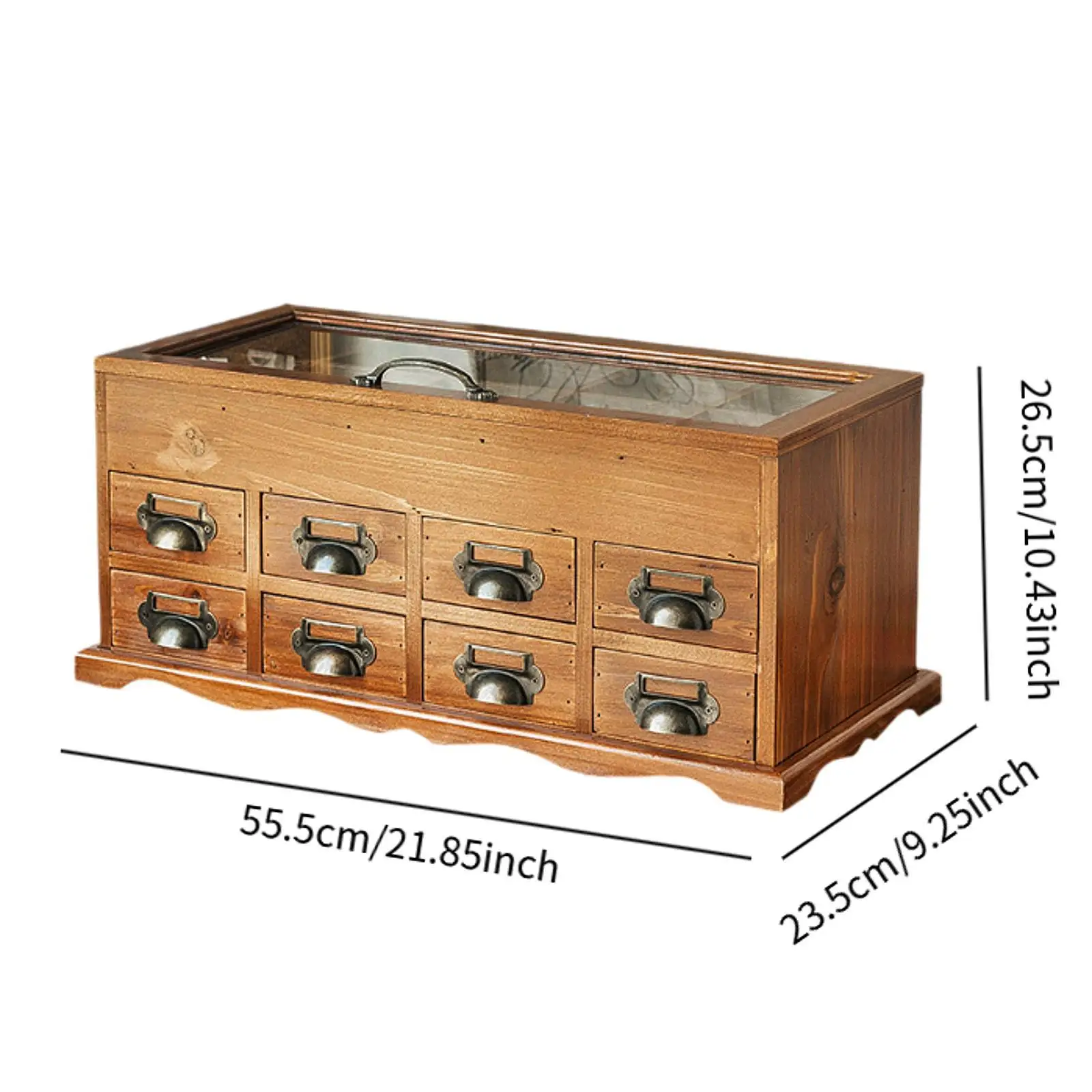 Desktop Storage Drawer Box Desk Organizer with Drawers Storage Container Wood Storage Box for Scrapbooking Items Sticky Notes