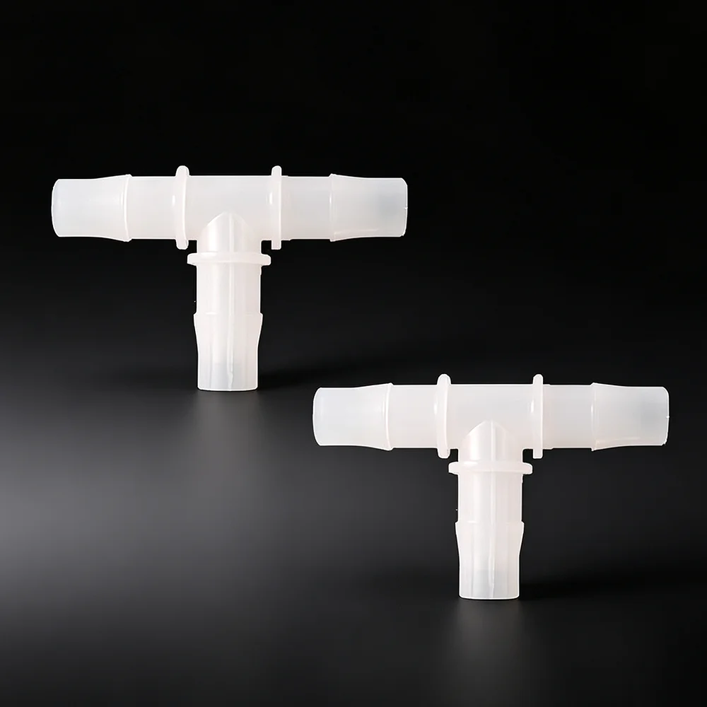 

10PCS Tee 3 Way Hose Connector T Shaped PP Plastic Barbed Fitting Air Water Flow Splitter Non-toxic Odorless Aquarium Pump