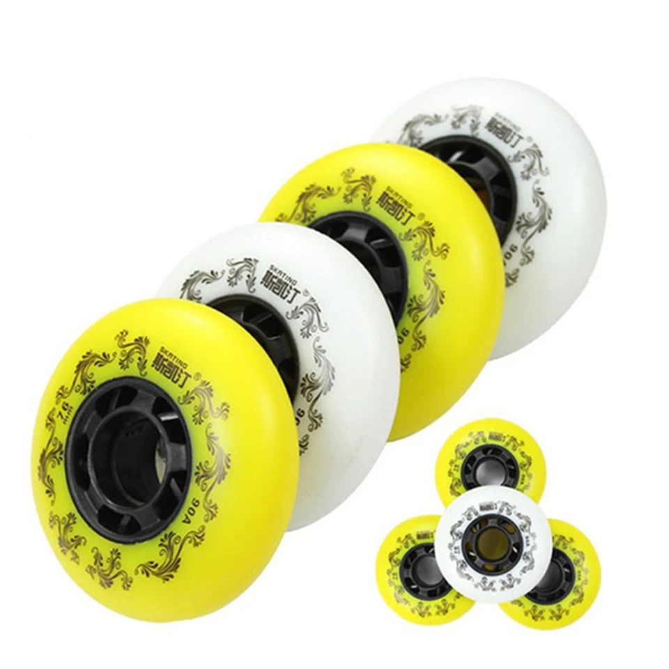 PU Skates Roller 90A Inline Skates Wheels Slalom Braking Roller Skate Wheels For Street Sliding Free Skating Patins Shoes Wheel