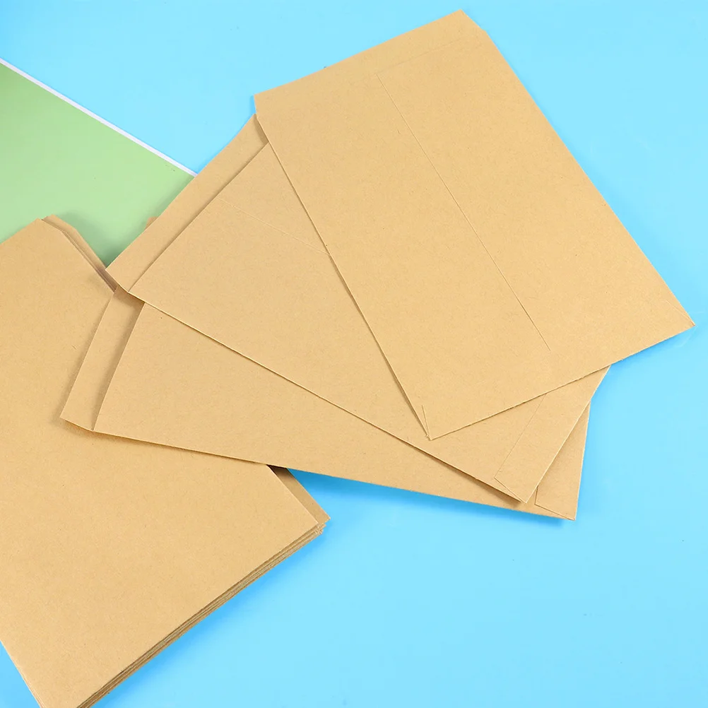 

200Pcs Yellow Kraft Paper Envelopes Blank Heavy Duty for Files Thank You Notes Holiday Party Favors Shower Banquet Classic