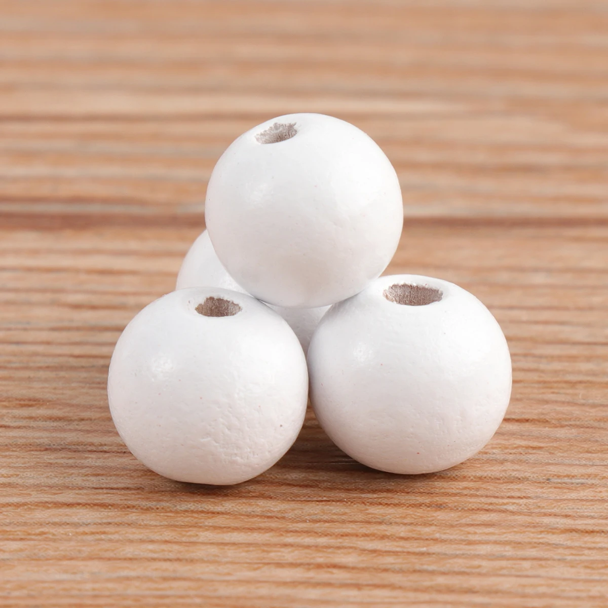 500 قطعة الخرز الخشبي الأبيض فاصل مستدير صديقة للبيئة الطبيعية 10 مللي متر ثقب Craft بها بنفسك الحرفية صنع المجوهرات حبة اكسسوارات للفن الإبداعي #1