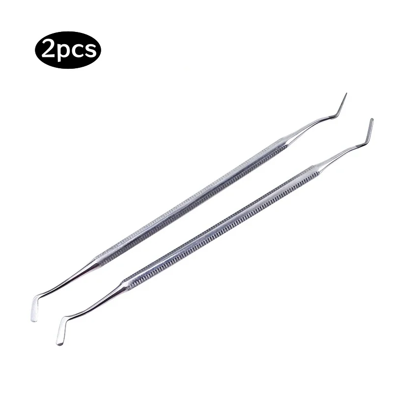 

2pcs Dental Tool Restoration Spatula Double Ends Stainless Steel Composite Filling Resin Instruments Lab Tools