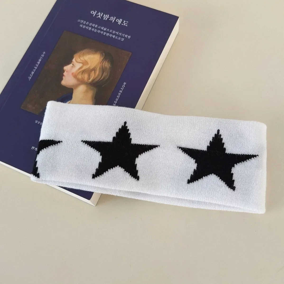 1 Pcs Black Headbands for Women No Slip Soft Hair Accessories Stars Head Wraps for Women Yoga Workout