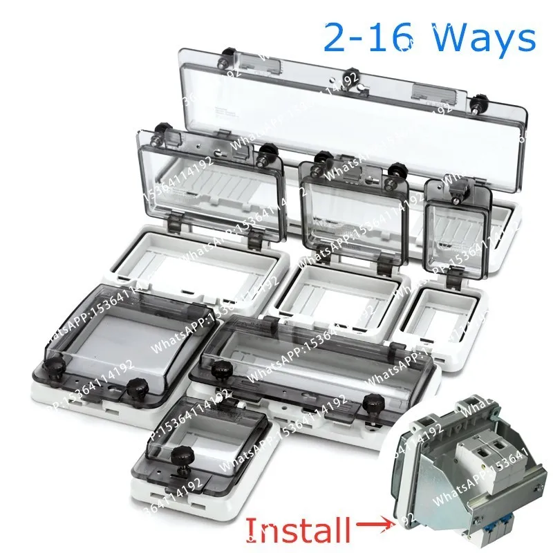 Transparent IP67 Waterproof Protective Window Cover Circuit Breaker Switch Box Protection Electric Junction Box Panel Cover