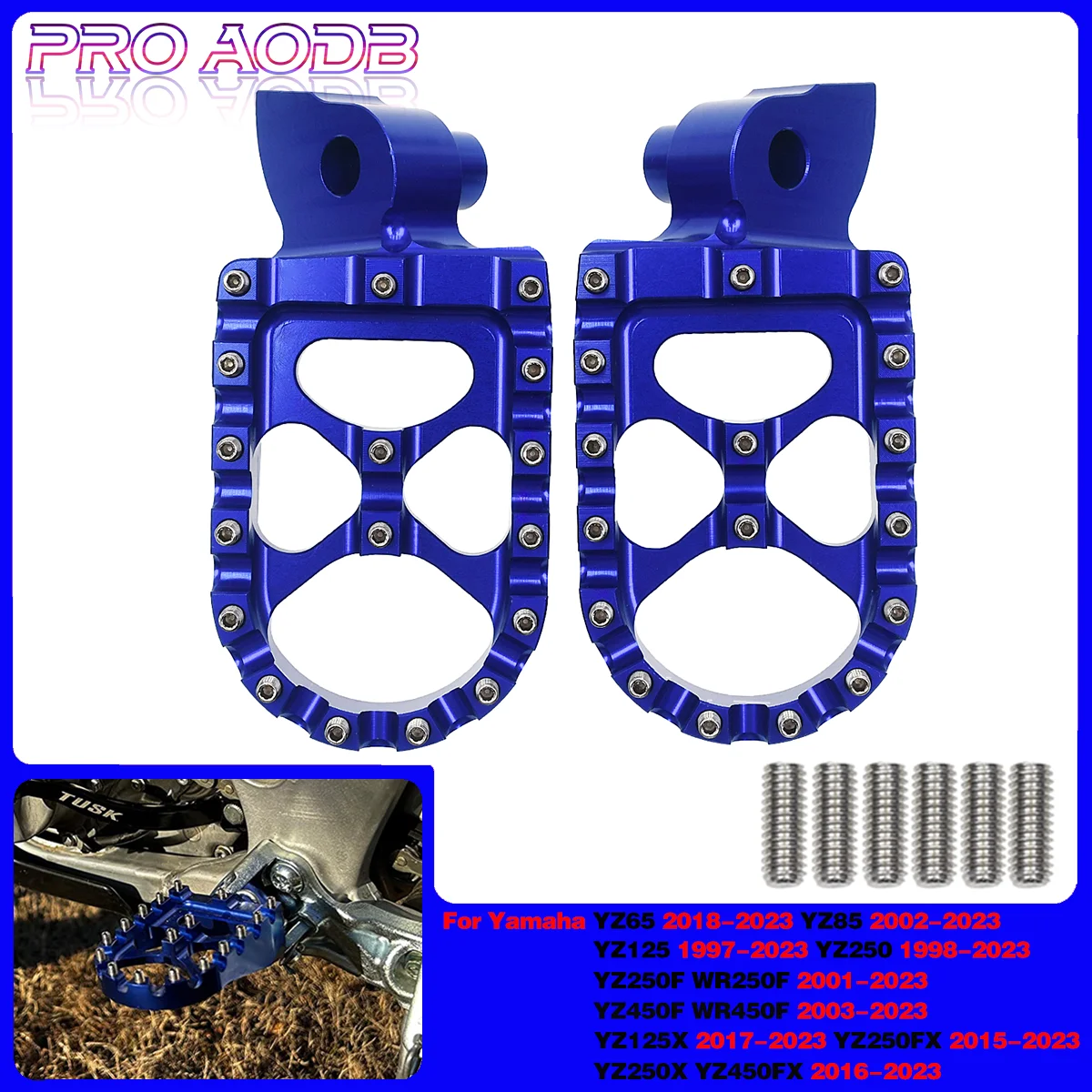 

Dirt bike CNC Footrest Footpeg Foot Pegs Parts For Yamaha YZ 65 85 125 250 250F 450F 125X 250X 250FX 450FX WR 250F 450F YZF 2023