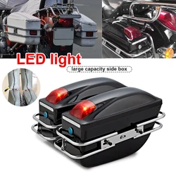 A Pair Motorbike Hard Case Saddle Bags Side Trunk Motorcycle Side Boxes Luggage Tank Tail Tool Bag For Honda/Yamaha/Suzuki