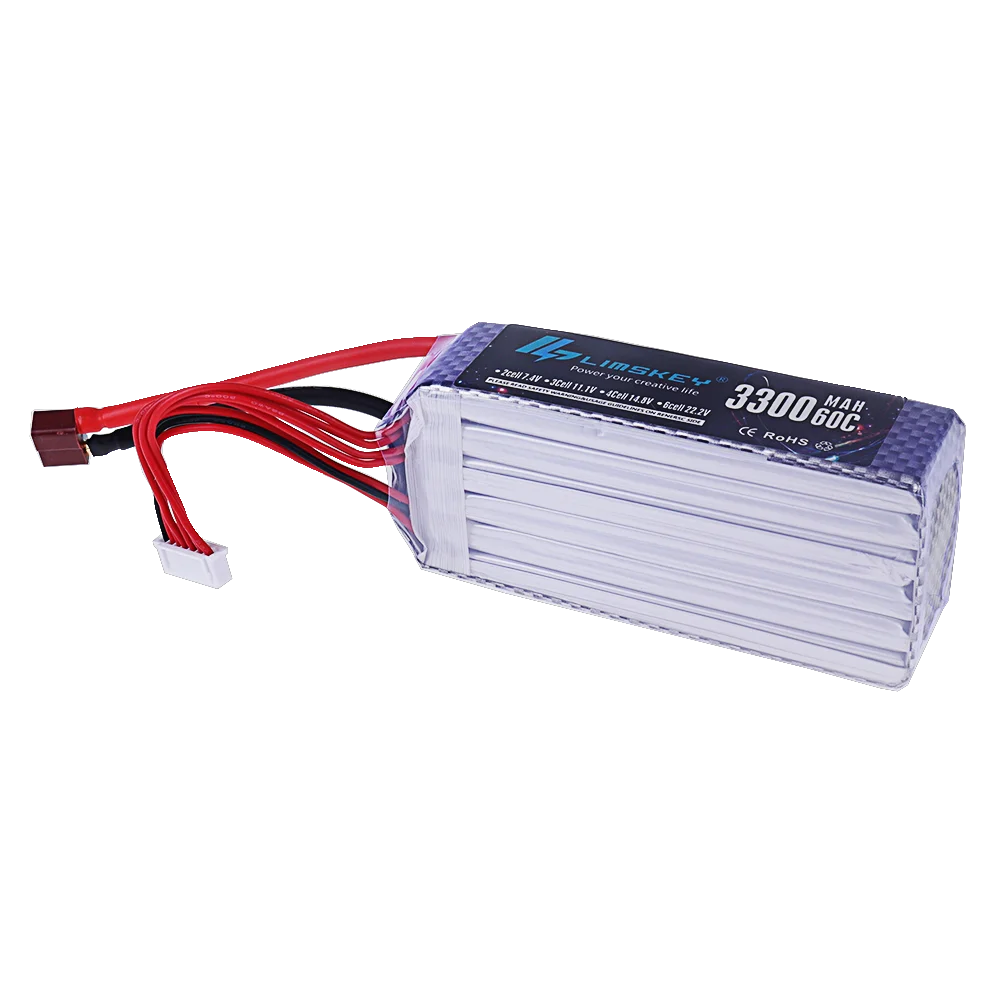 22.2V 3300mah 5200mAh 6000mAh 7200mAh Lipo Battery For RC Car Drone Quadcopter 6S Rechargeable Battery With T/XT60/XT90 Plug