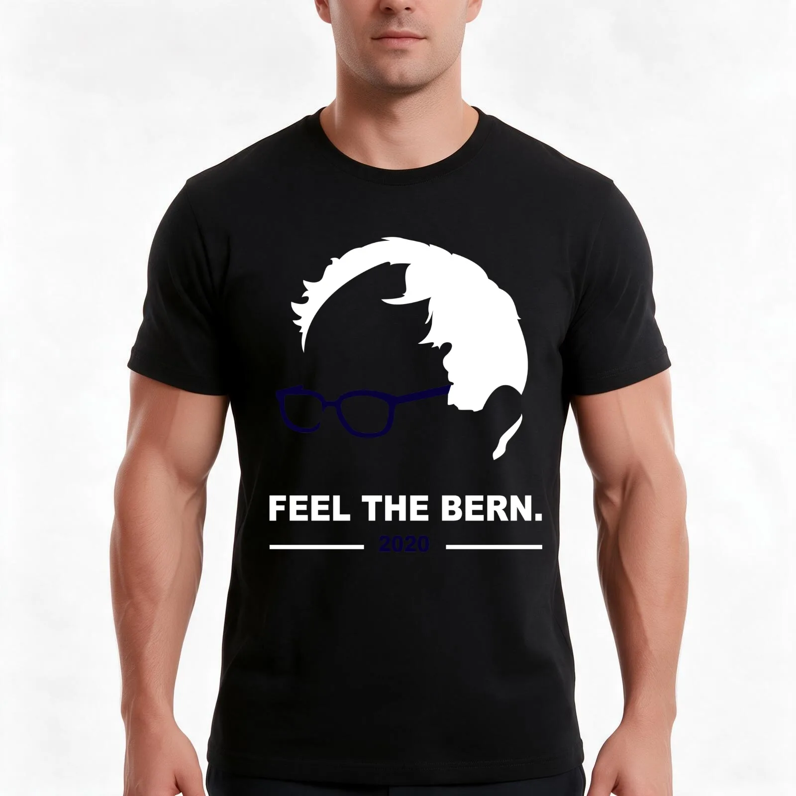 Bernie Sanders T-Shirt, Summer Casual Cotton Tee, Oversized Streetwear Tops, Vintage Graphic Print, Loose Fit Short Sleeve