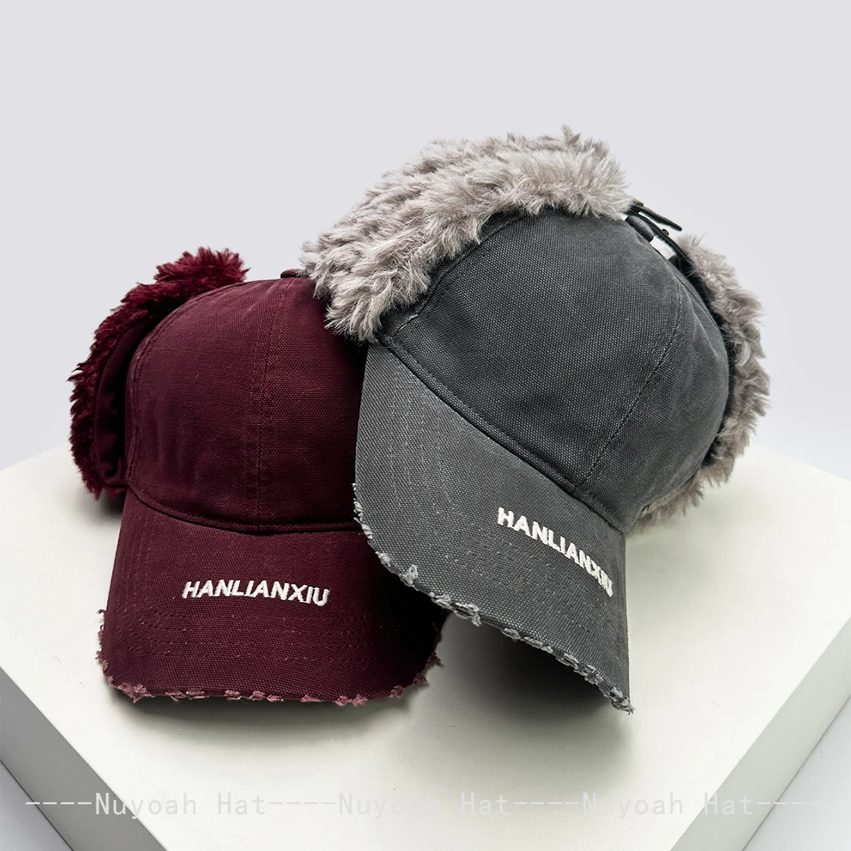 Neue Männer Frauen Koreanische Gebrochen Rand Brief Stickerei Baseball Hüte Sonnenschirm Im Freien Warme Bomber Caps Vielseitig Mode Persönliche