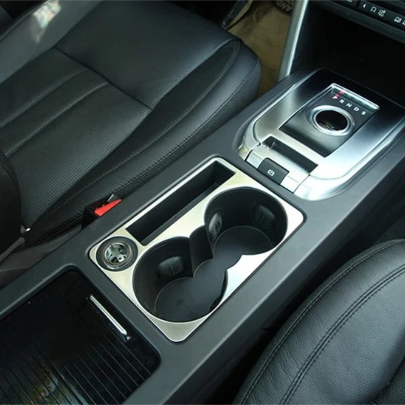 Für Land Rover Discovery Sport 2015-2019 ABS Silber Auto Mittelkonsole Getränkehalter Rahmenabdeckung Zierleiste Aufkleber Autozubehör – Detail 2
