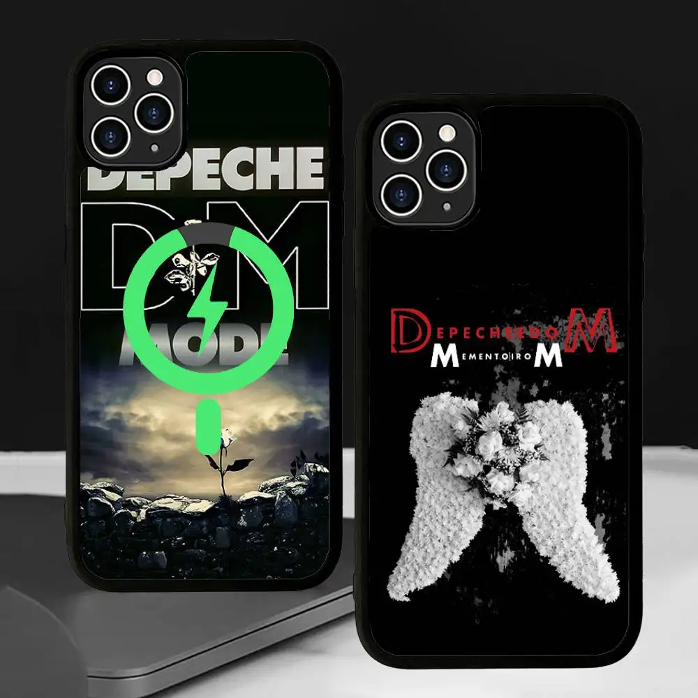 D-Depeche Mode Rock Band Telefon Fall Für IPhone 13 14 15 11 12 16 17 Pro Max Plus Für Magsafe magnetische Shell