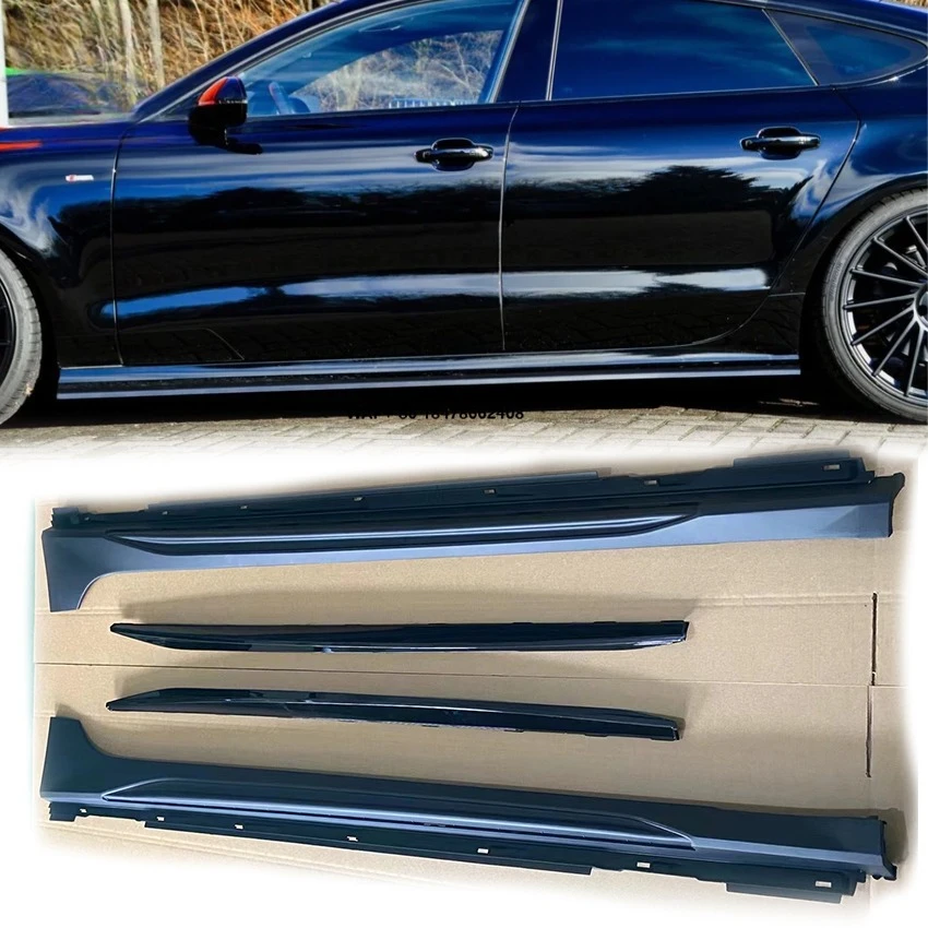 

CZJF Kit Front Lip Side Skirts for A7L Changed for RS7 2012 2015 2016 2018 Painted Black Side Skirt Rear Side Splitter