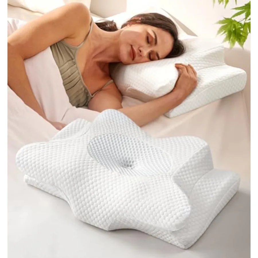 

Sleep Doctor Approved Cervical Neck Pillow Sleeping Ergonomic Contour Side Sleeper Pillows Adults Cooling Orthopedic Pillow Pai