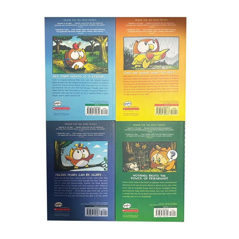 

4 Books/set Big Eyed Owl Owly Chapter Bridge Picture Book English Reading Storybooks