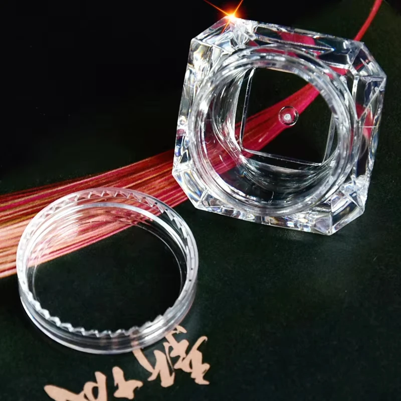 10/50pcs/Lot Clear Diamond Empty Acrylic Container 5g Makeup Bottle for Cosmetic Cream Jewelry Empty Jar Pot BOT-01+