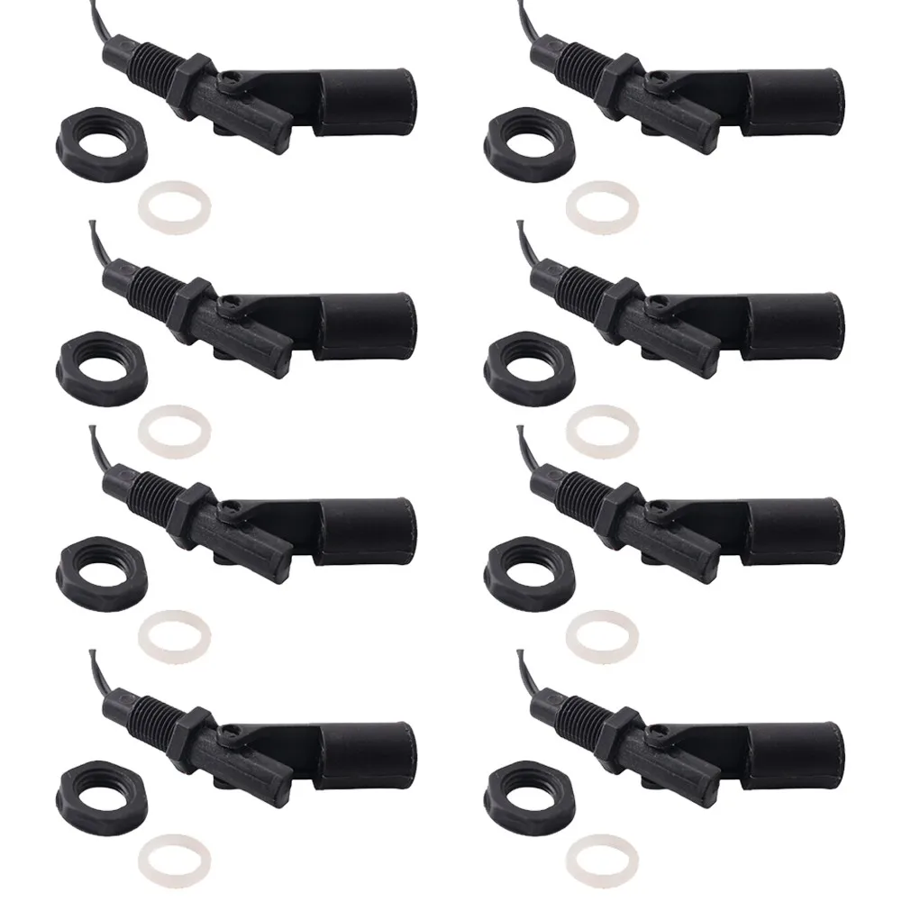 8 Units PP Plastic Duckbill Float Switch Side Mounted Water Level Sensor 400mm for Liquid Level Detection Applications