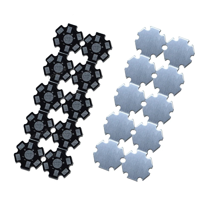 10-50 шт. светодиодная печатная плата, подложка 16/20 мм, основание высокой мощности, радиатор 1 Вт, 3 Вт XPE 3535 5050XML, 25 мм, диод RGB RGBW,